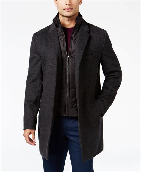 michael kors men coat wool polyester|Michael Kors zip closure coats.